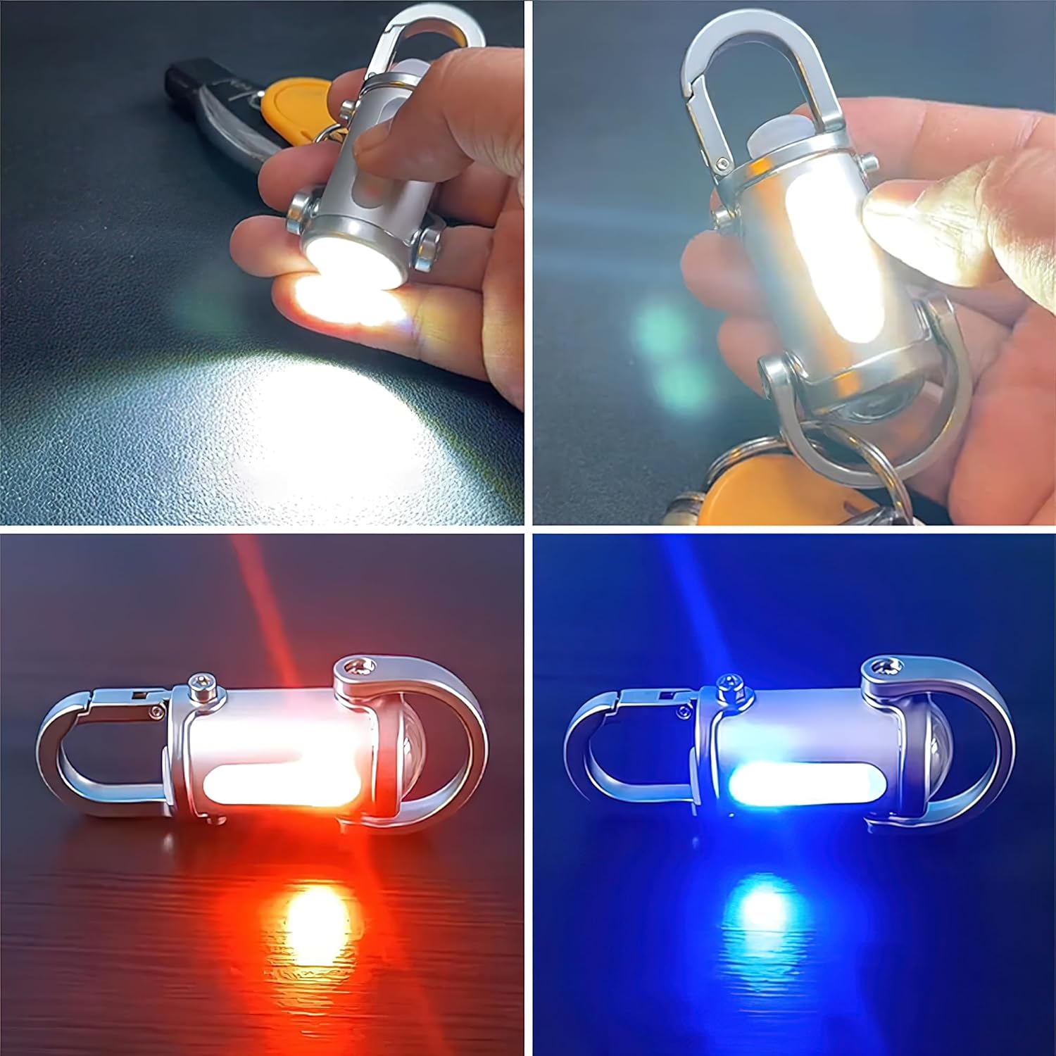 Flashlight Walking Keychain LED Rechargeable Hiking Outdoor Light