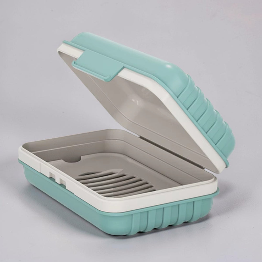 Caja de jabón para caminar y viajar, estanca, compacta y portátil