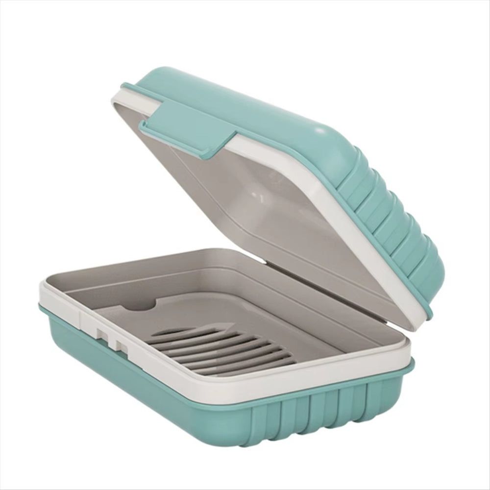 Caja de jabón para caminar y viajar, estanca, compacta y portátil