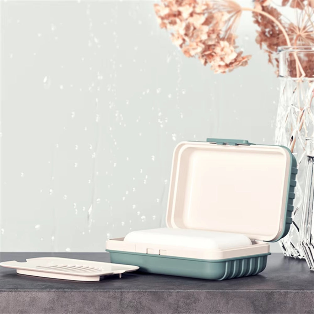 Caja de jabón para caminar y viajar, estanca, compacta y portátil