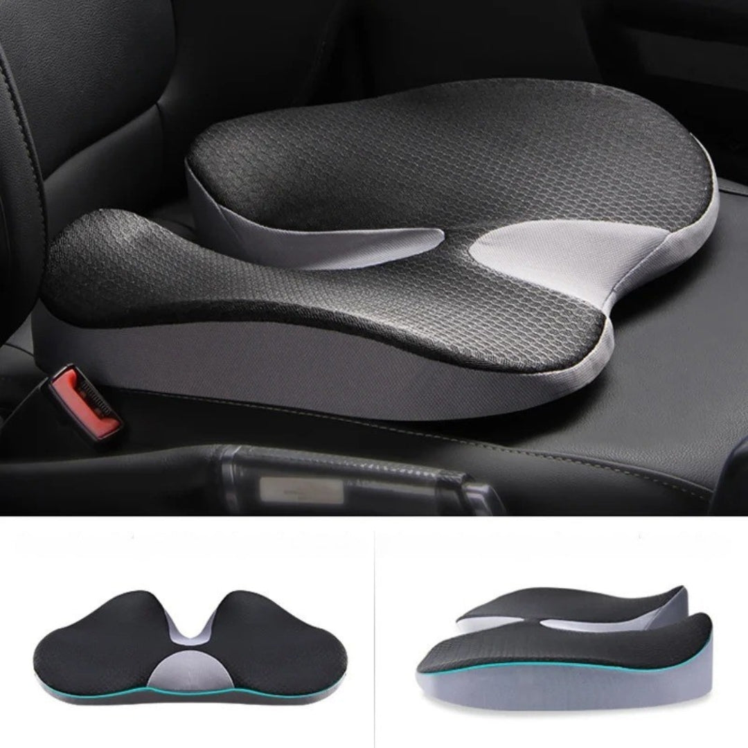 Almofada para Assento Ergonómica Almofada de Cadeira Espuma Viscoelástica Escritório Automóvel