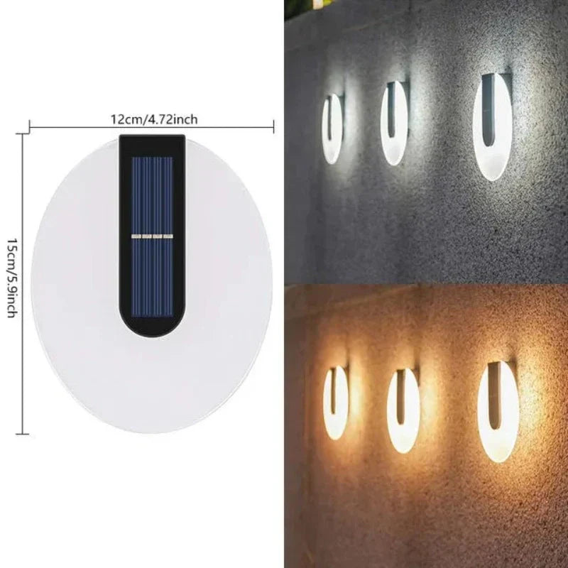 LumiWall Spot - Lámpara solar LED de pared con efecto lavado, resistente a la intemperie y eficiente energéticamente