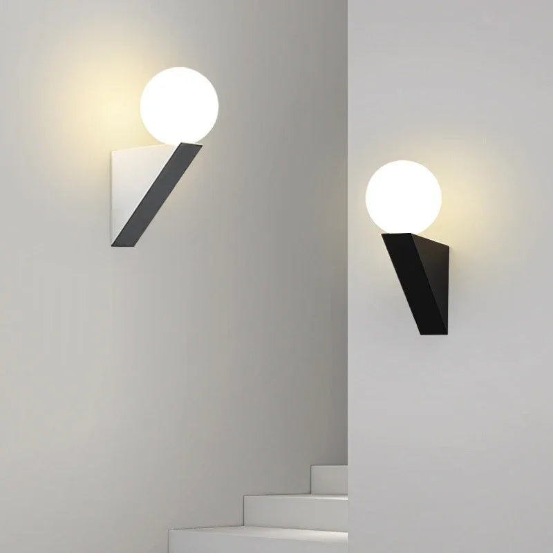 LuminoTone - Modern Duo-Tone Wall Lamp with Milk Glass