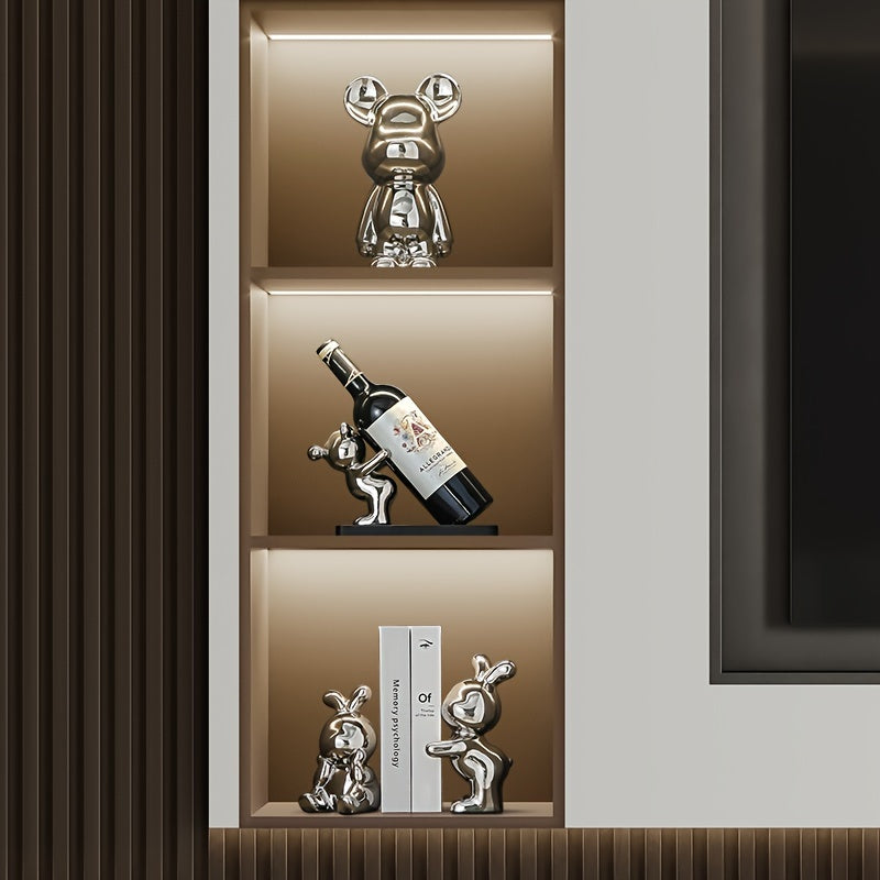 BunnyAnime - Suportes para Livros de Coelhinhos Adoráveis para Decoração da Sala de Estar