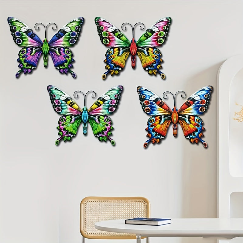 4 Pieces Metal Butterfly Wall Decoration