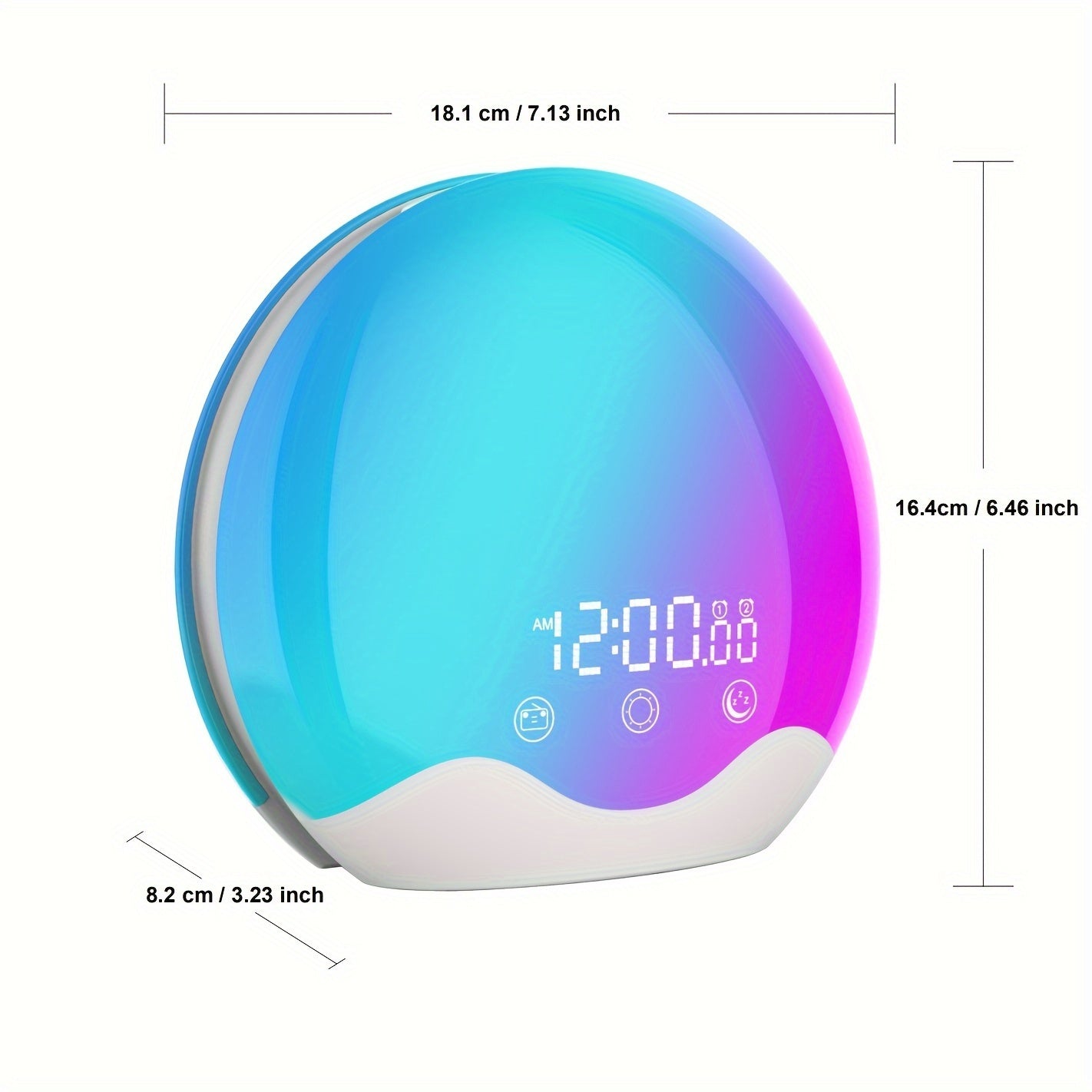 HaloRise - Sunrise Night Light with Touch Control & 12 Color Nightlight