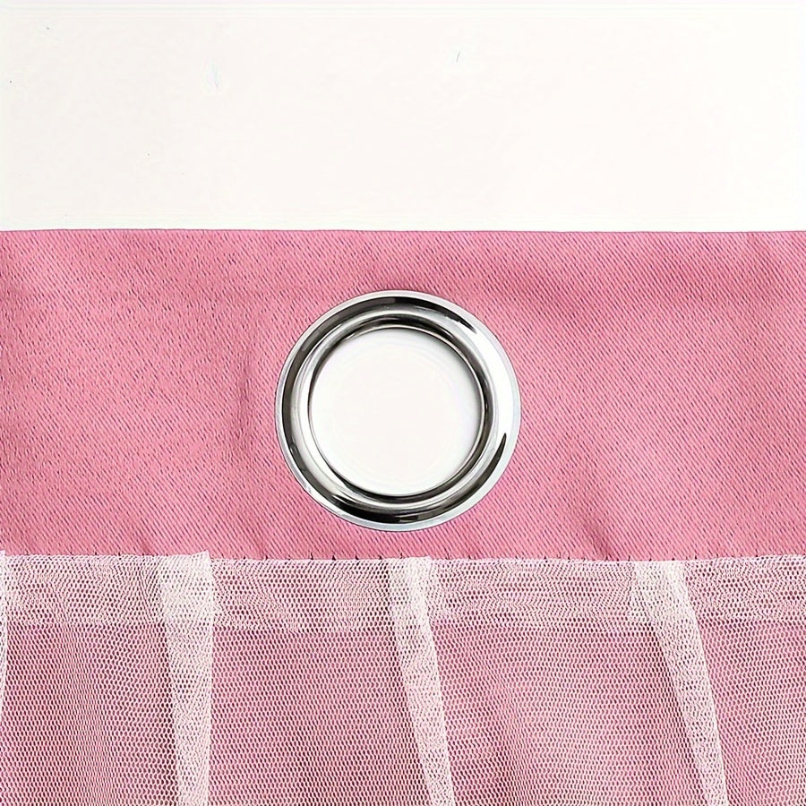 2-piece Set Romantic Double Layer Curtains - Semi-Blackout, Privacy Protecting