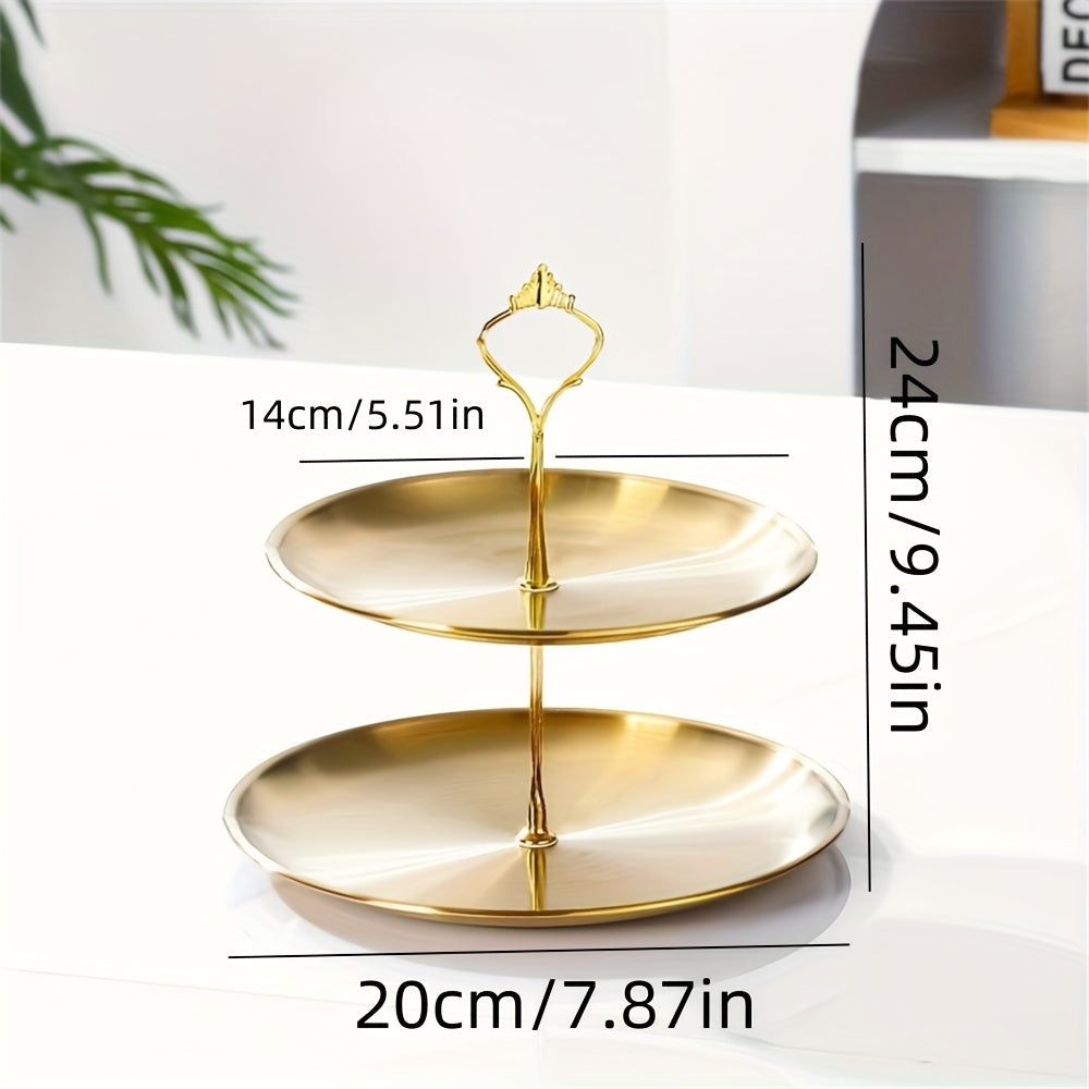 SteelTower - 3-Tier Stainless Steel Cake Stand | Serving Platter for Desserts & Fruit