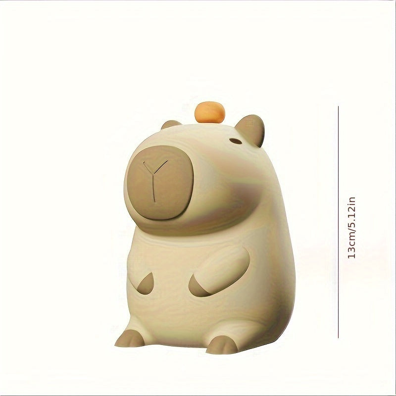 CapyGlow - Cute Capybara Night Light with USB Rechargeable Silicone Lamp
