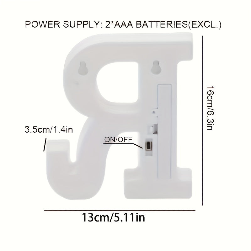 AlphaGlow - LED Decorative Letter Lamp with Battery Power Supply