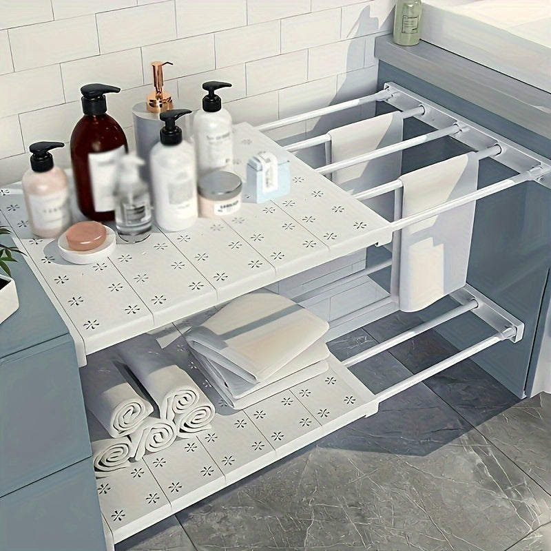 FlexRack - Verstelbaar Wandgemonteerd Opbergrek met Intrekbare Technologie