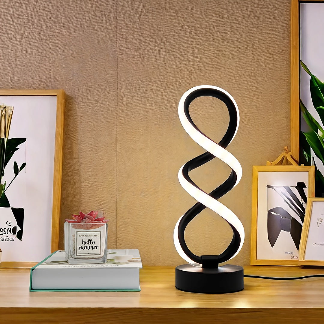 SpiraLux - Modern Spiral Table Lamp with Three Color Settings