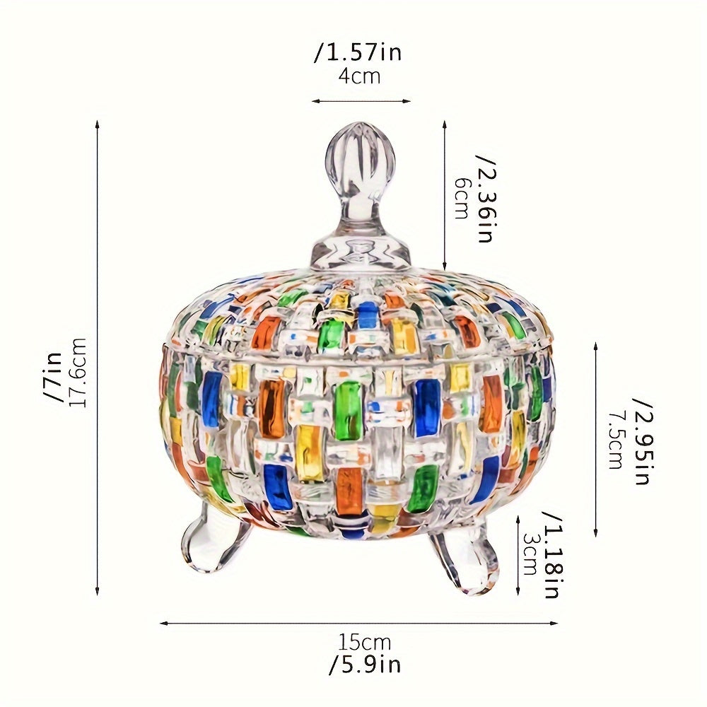 GlassArt - Clássica Taça Decorativa em Vidro Pintada à Mão