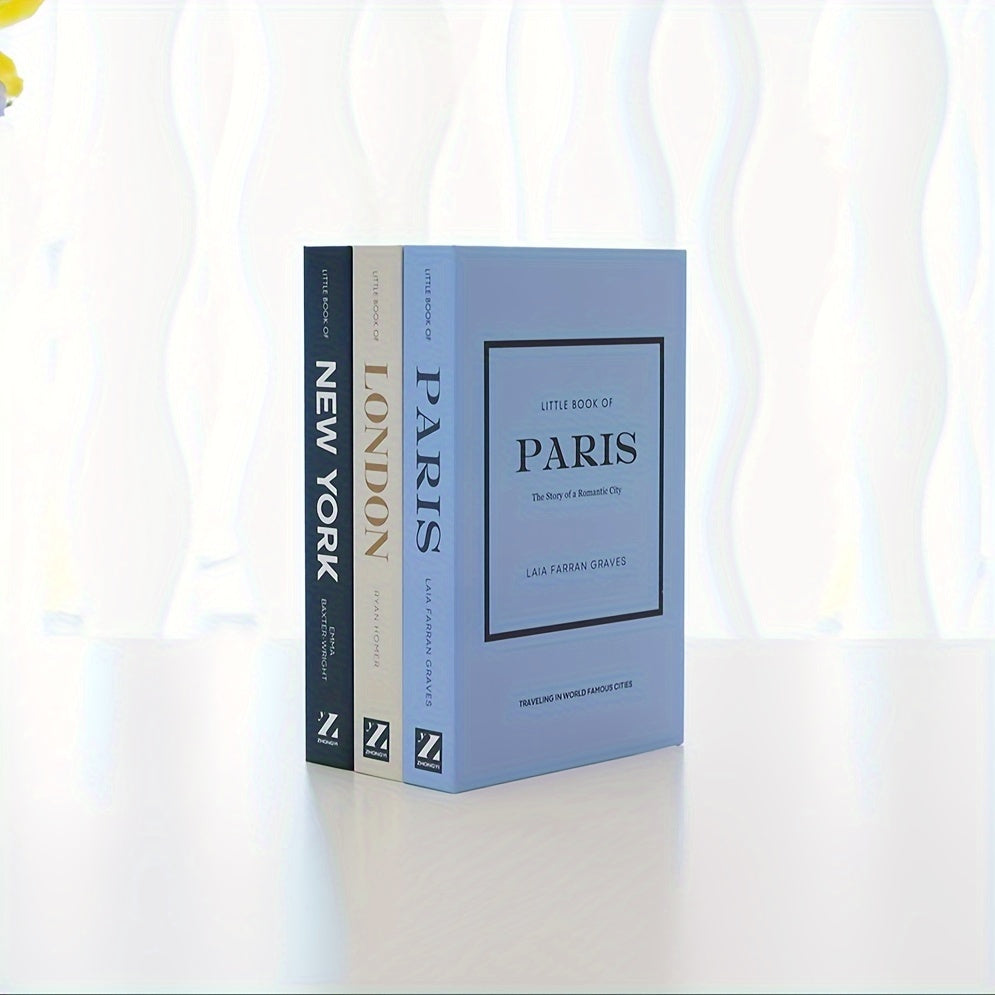 Classic Boekensteun Set met 3 Faux Boeken - Elegante Plankdecoratie