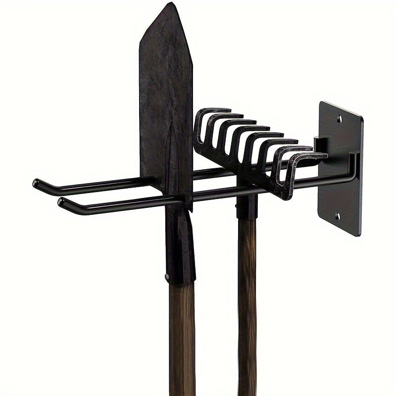 ToolRack - Organizador de Ferramentas de Jardim em Metal Pesado com Ganchos para Garagem