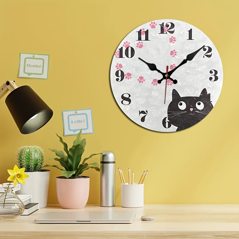 PurrTime - Schattige Stille Kat Wandklok voor Kamerdecoratie