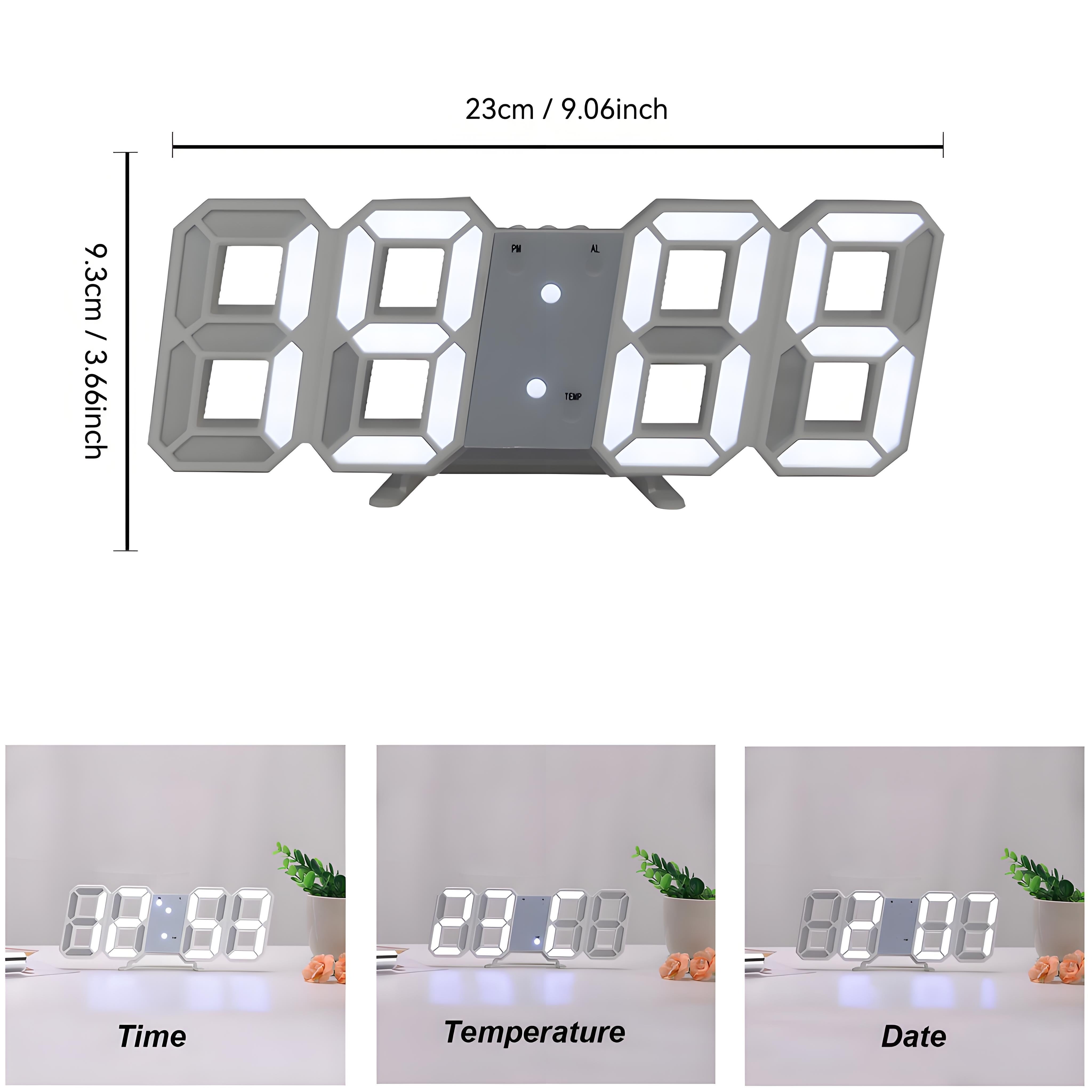DigiTime - LED 3D Digital Clock with Calendar & Temperature Display