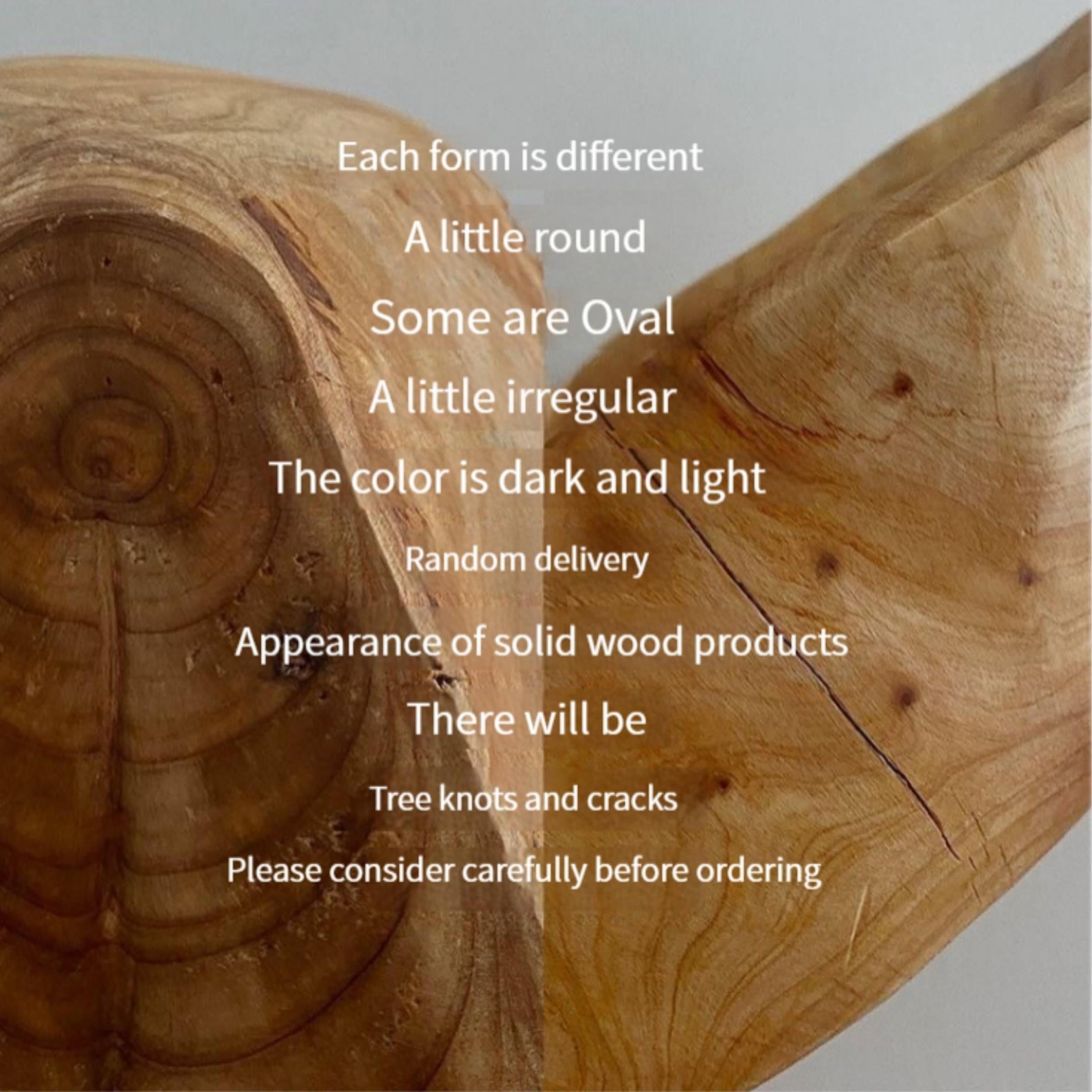 RusticWood - Solid Wood Snack & Fruit Bowl for Living Room Decor