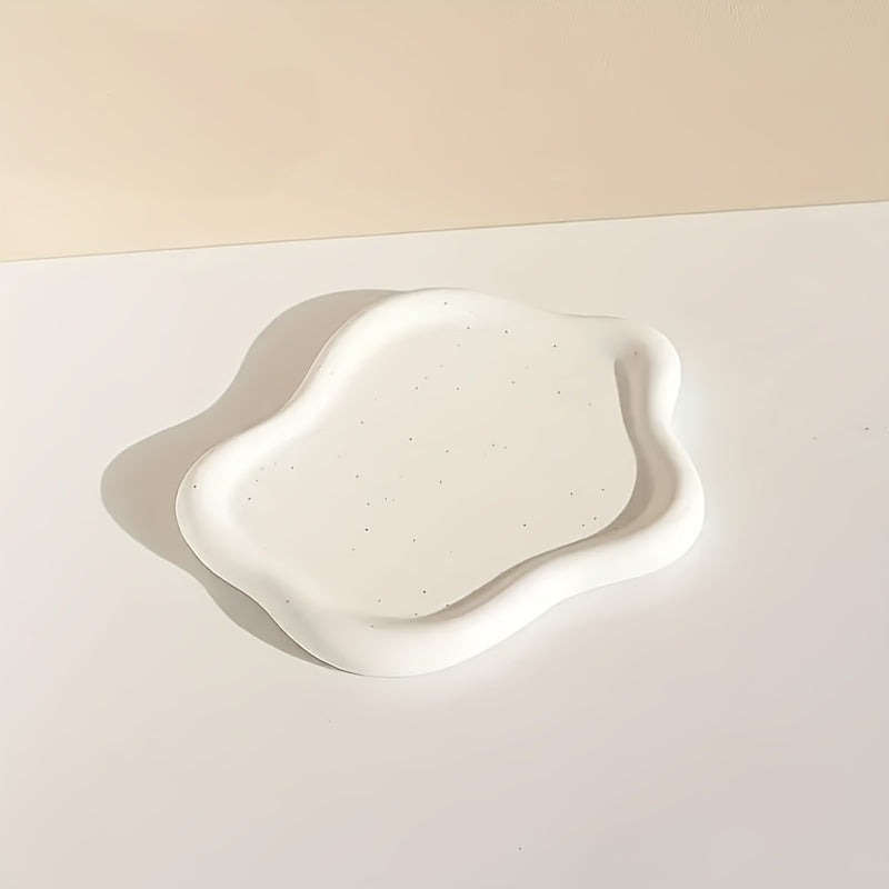 CloudTray - White Cloud-Shaped Ceramic Jewelry Tray | For Rings & Earrings