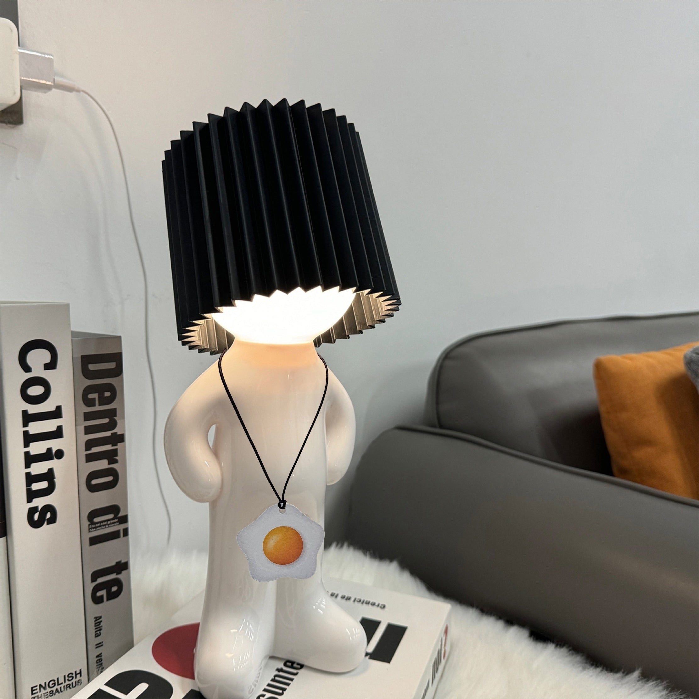 GlowCraft - Candeeiro de Mesa Regulável em Acrílico com Iluminação LED e Controlo por Botão Pressão