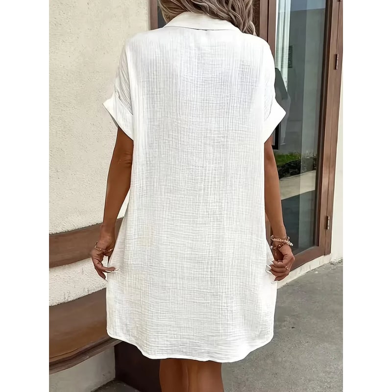 Abito Camicia Vestito Midi Bottoni E Tasche - Image 11