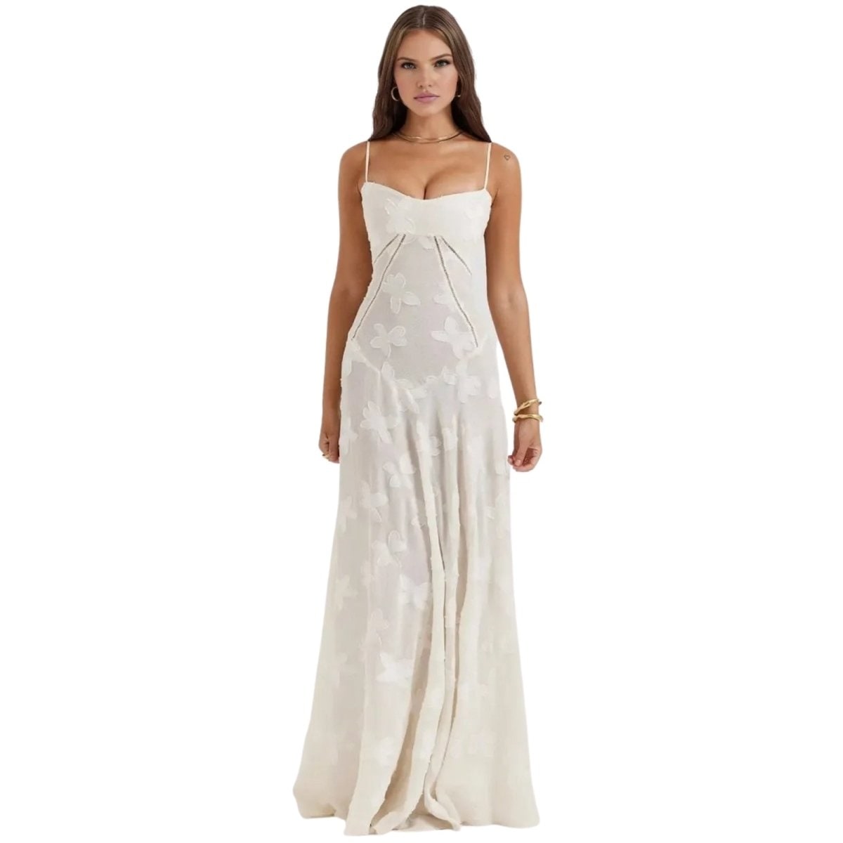 Abito Maxi Donna Corsetto Schiena Allacciata - Image 1