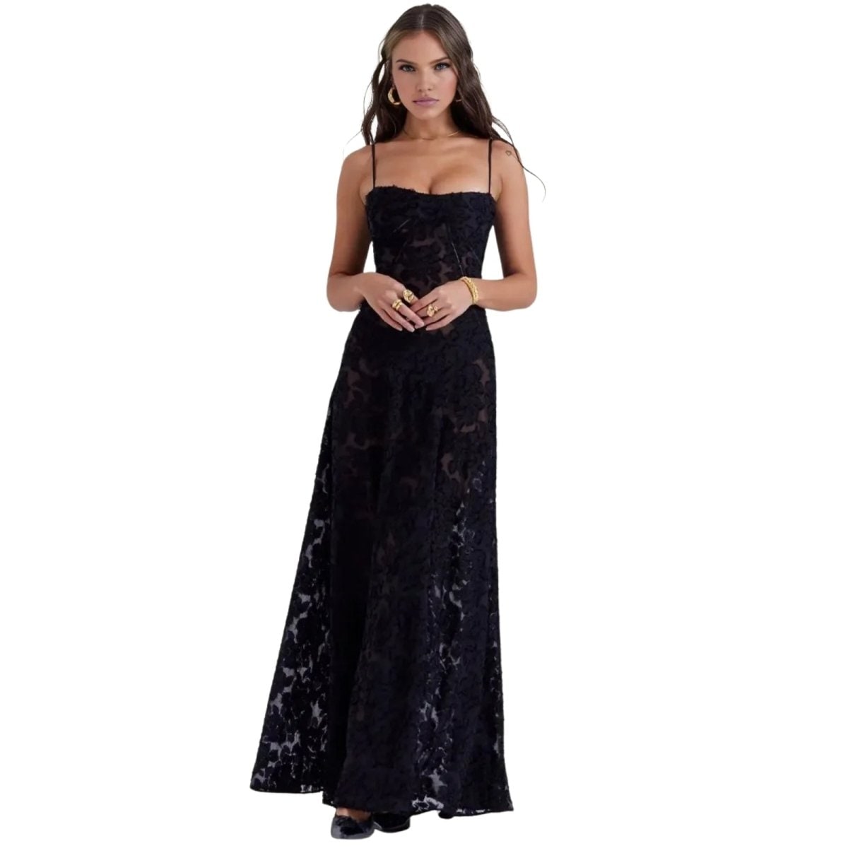 Abito Maxi Donna Corsetto Schiena Allacciata - Image 16
