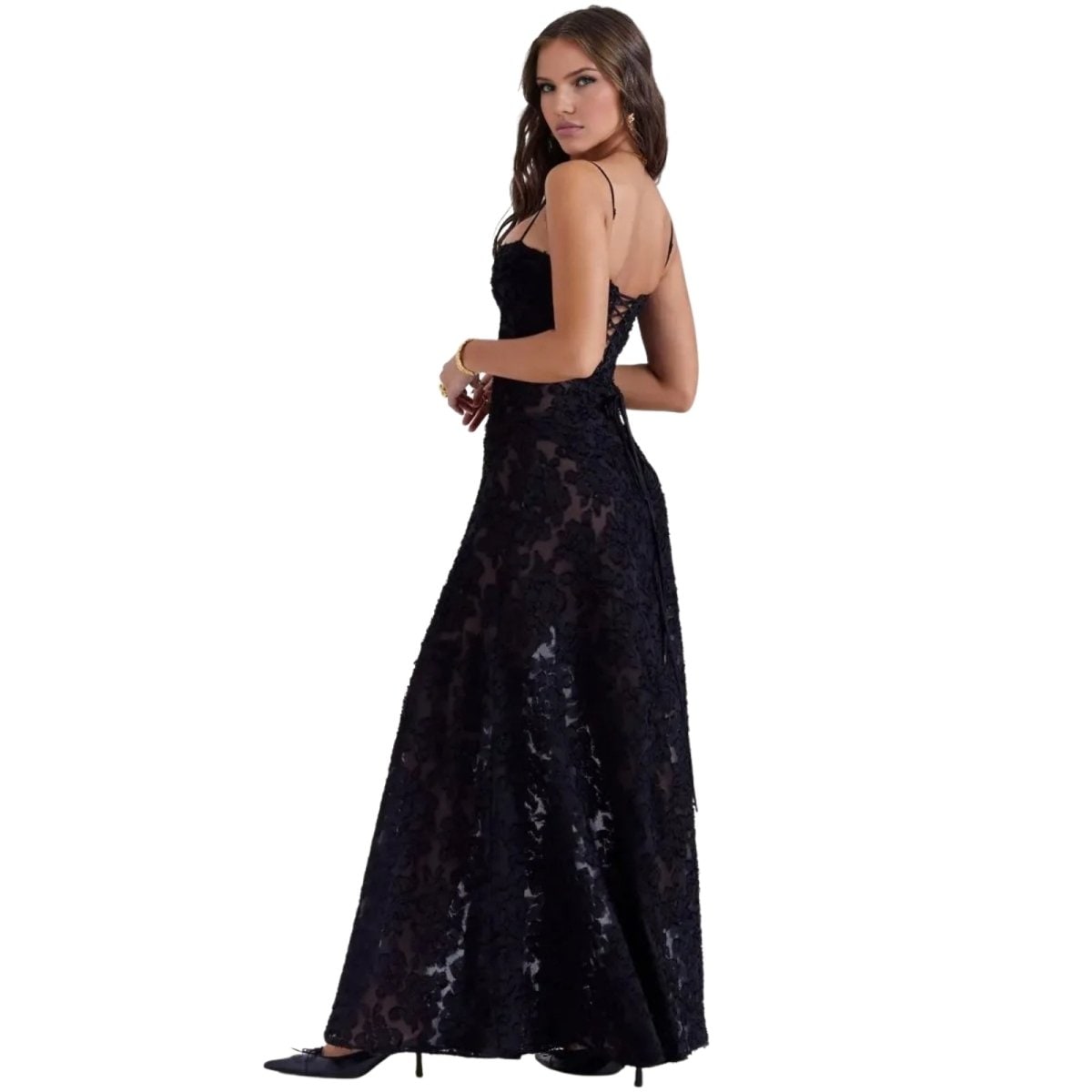 Abito Maxi Donna Corsetto Schiena Allacciata - Image 18