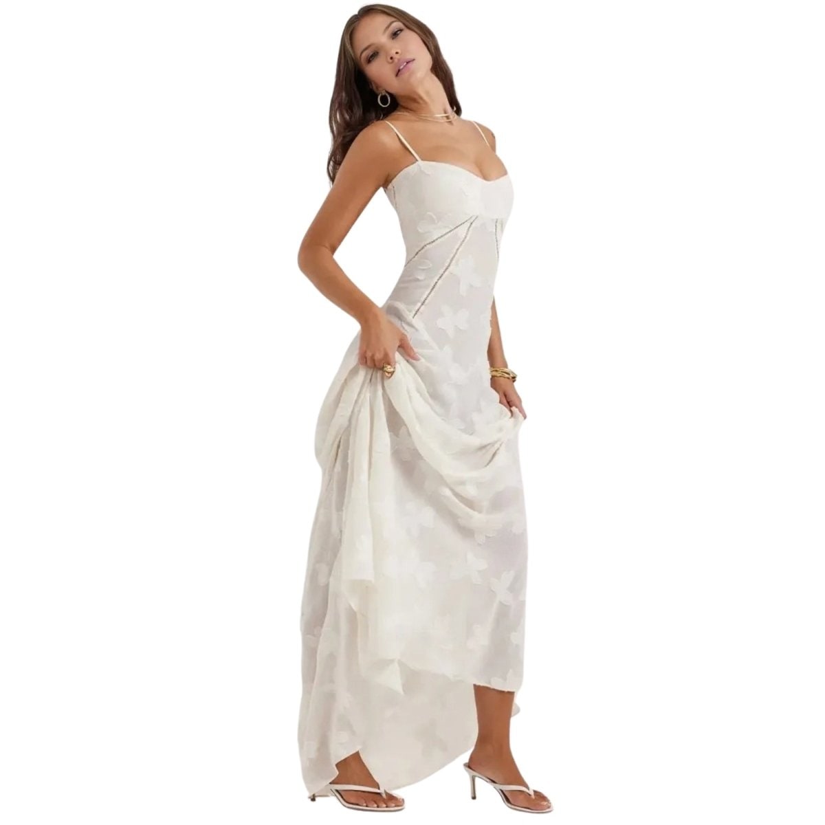 Abito Maxi Donna Corsetto Schiena Allacciata - Image 3