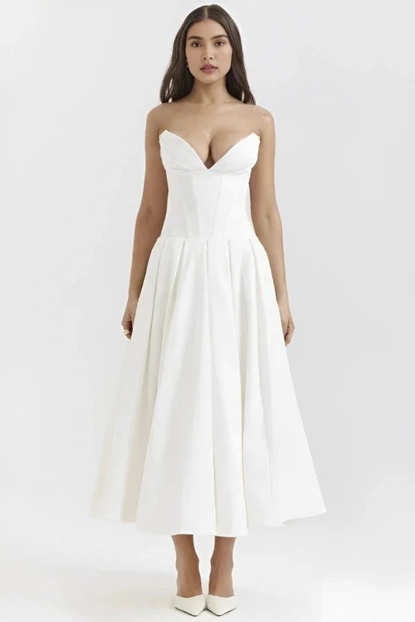 Abito Midi Donna Corpetto Scolpito - Image 11