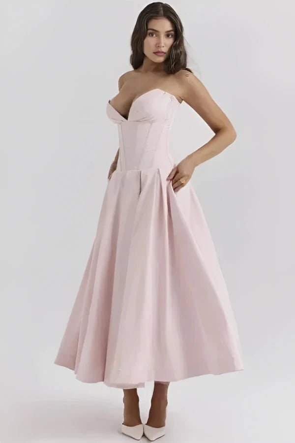 Abito Midi Donna Corpetto Scolpito - Image 13