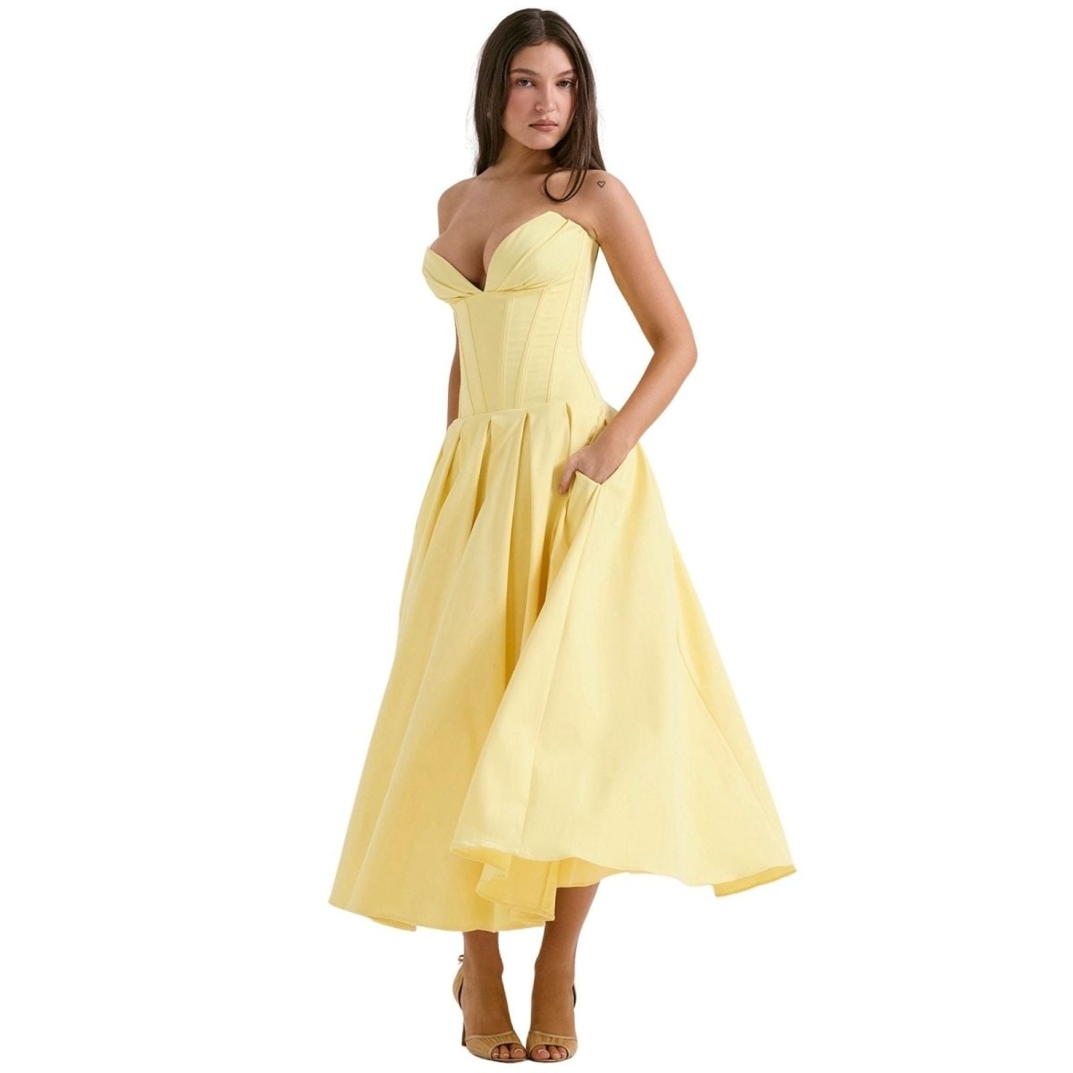 Abito Midi Donna Corpetto Scolpito - Image 26