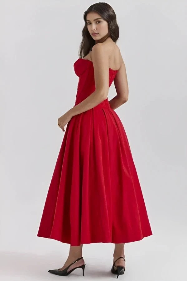Abito Midi Donna Corpetto Scolpito - Image 5
