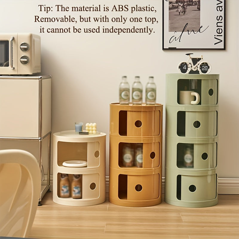 Mesa de Cabeceira Redonda – Móvel de Arrumação Branco