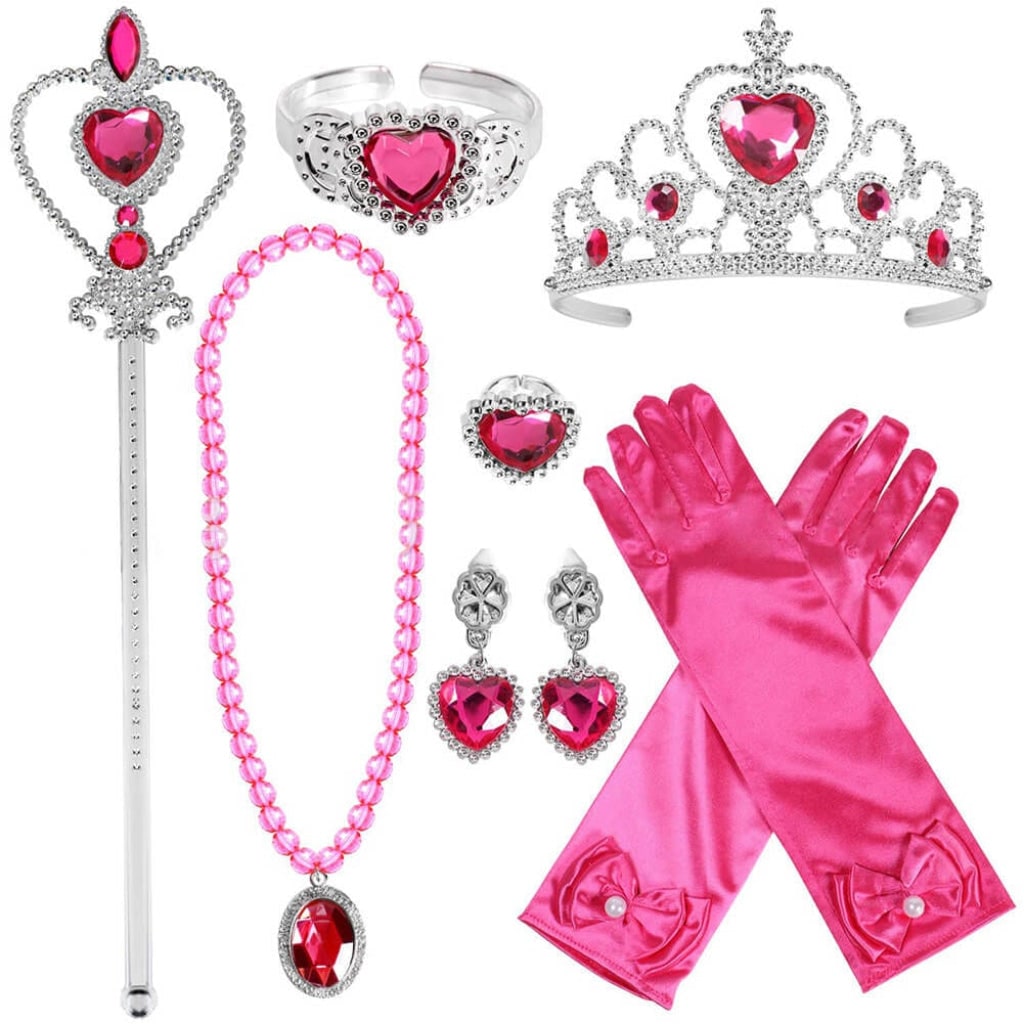 Accessori Halloween Set Costume Principessa Tiara Guanti - Image 4