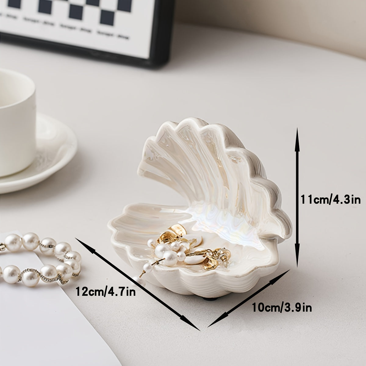 ArtBowl - Porcelain Jewelry Tray | Decorative Art Style for Living Room & Entrance