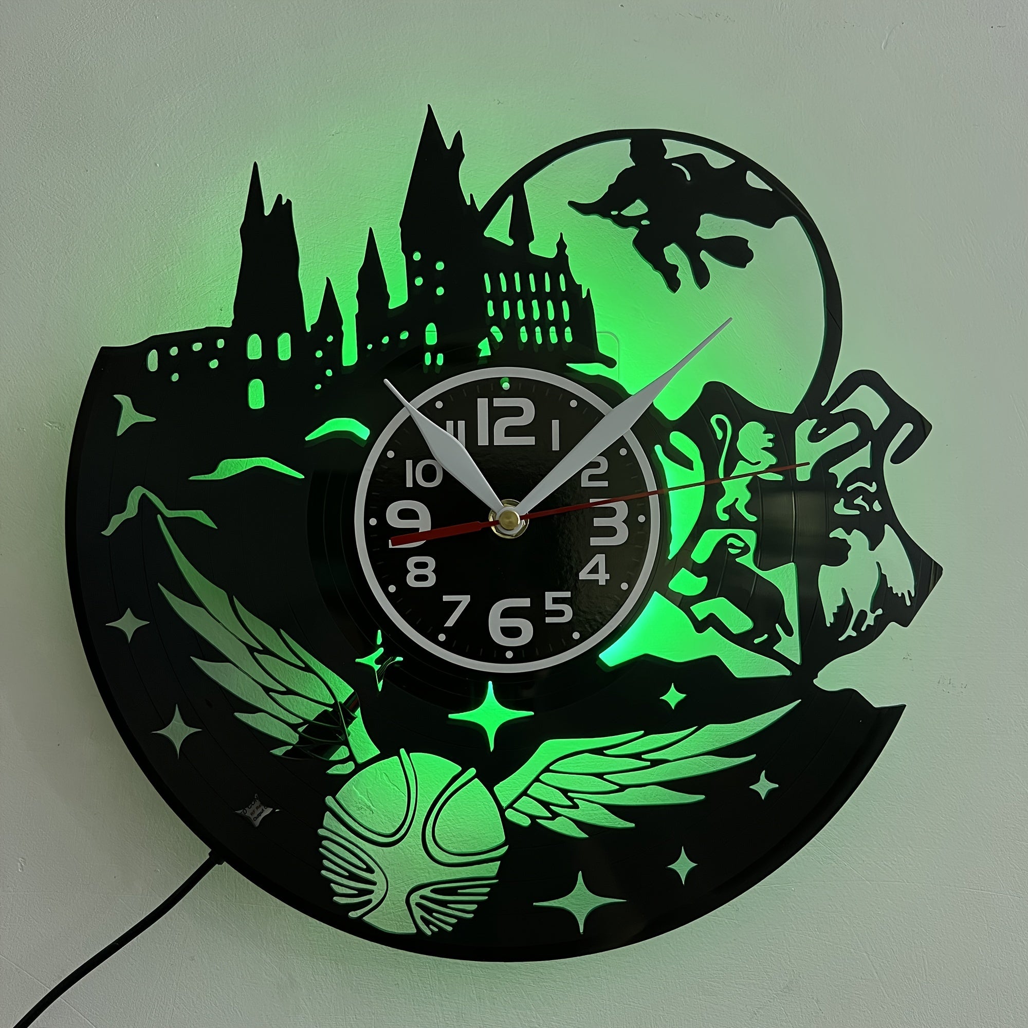 Silent LED Vinyl Record Wall Clock - Perfect for Living Room, Bedroom, Kitchen & Office Decor | Ideal Gift for Birthday, Mother's Day & Halloween