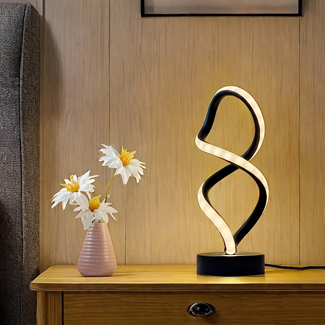 SpiraLux - Modern Spiral Table Lamp with Three Color Settings