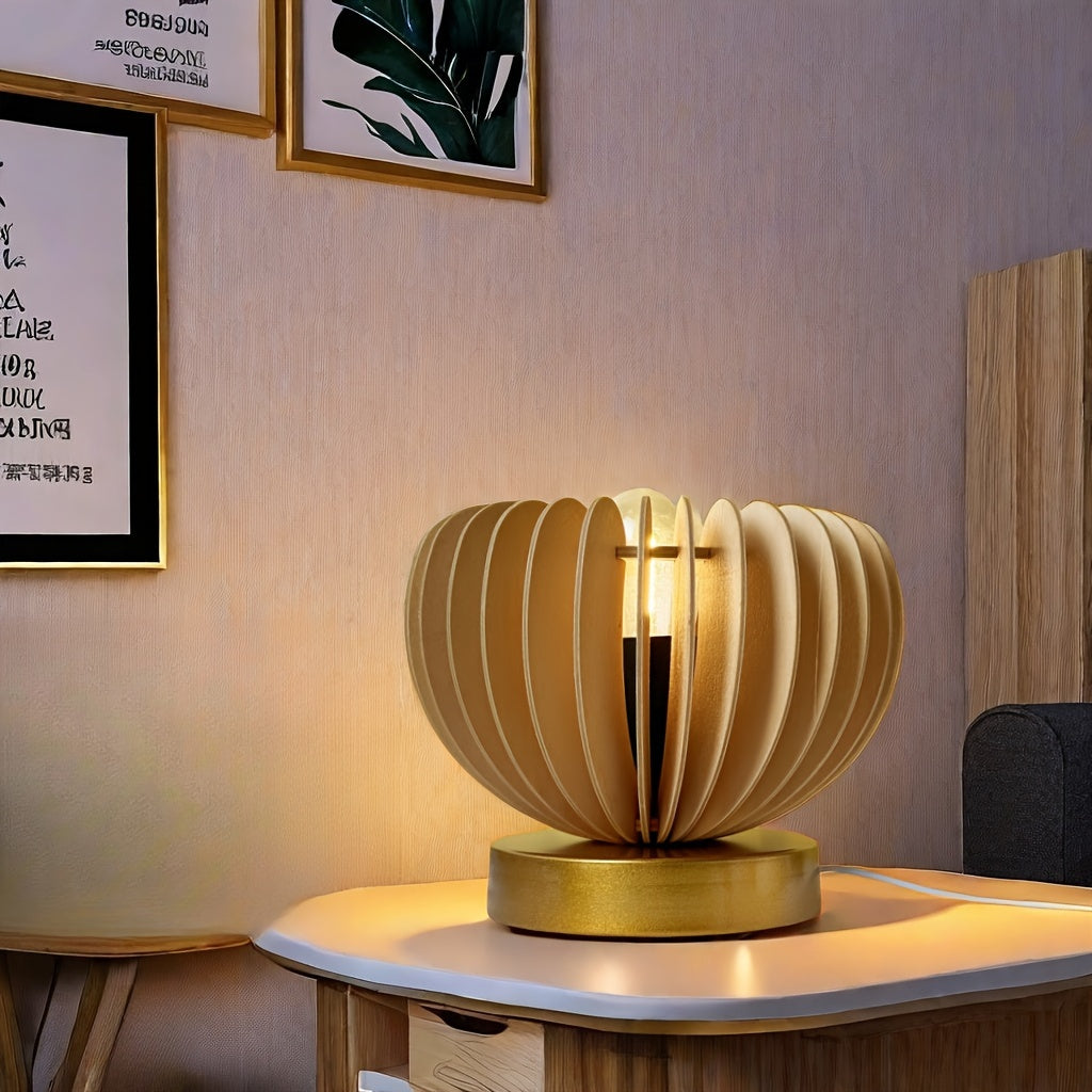 LightPumpkin - Lampada da tavolo moderna a forma di zucca con connessione USB