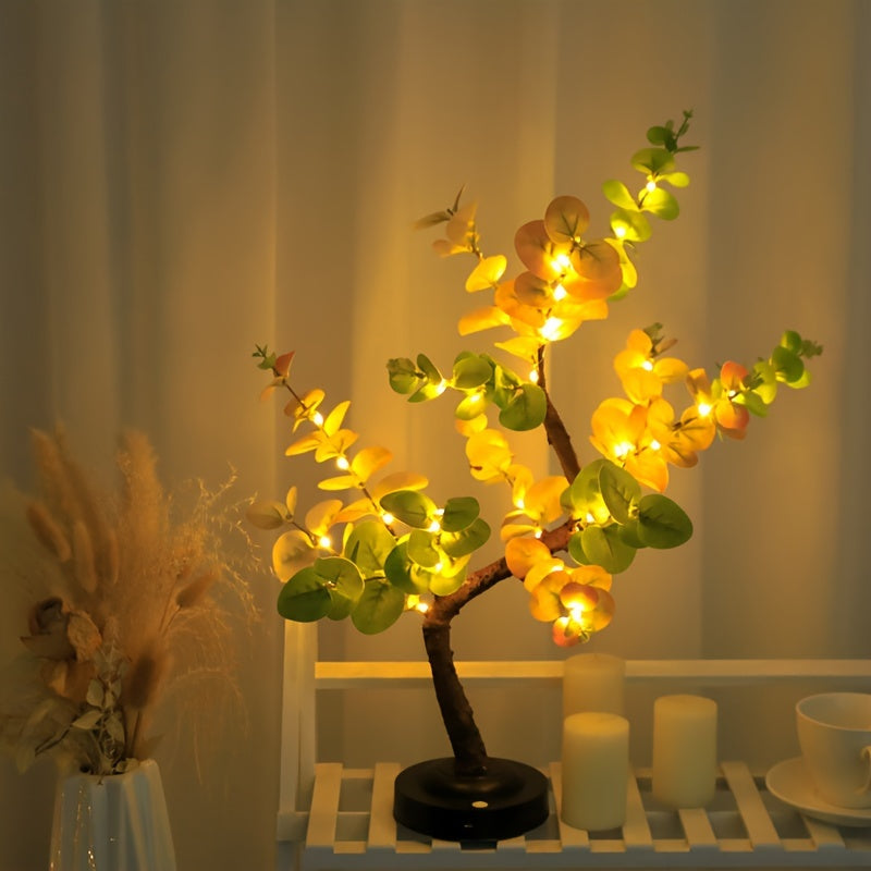 EucalyptusGlow - LED Bonsai Tree Lamp with USB/Battery Power