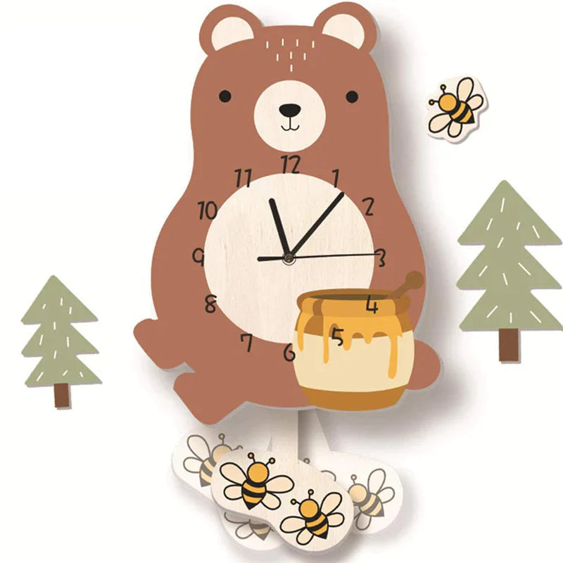Orologio a pendolo per bambini con design di animali