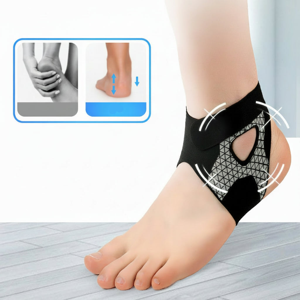 Fascia Caviglia Regolabile Elastica Supporto Sportivo Quotidiano