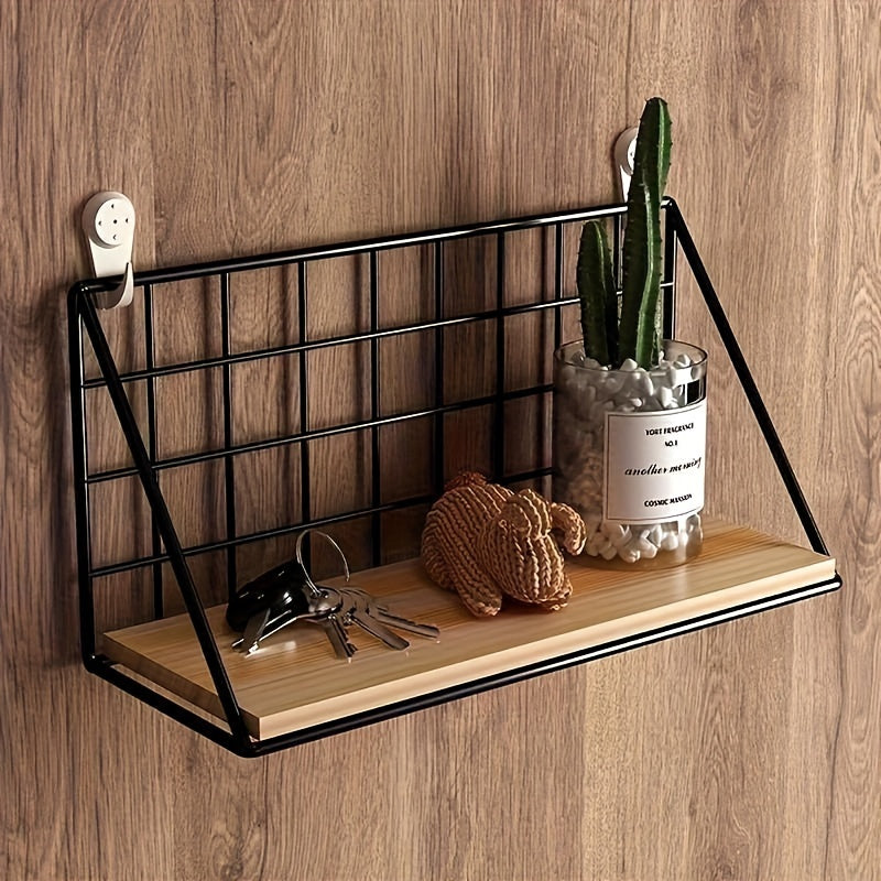 IronRack - Metal Floating Shelf - Hanging Storage Rack for Bathroom and Living Room