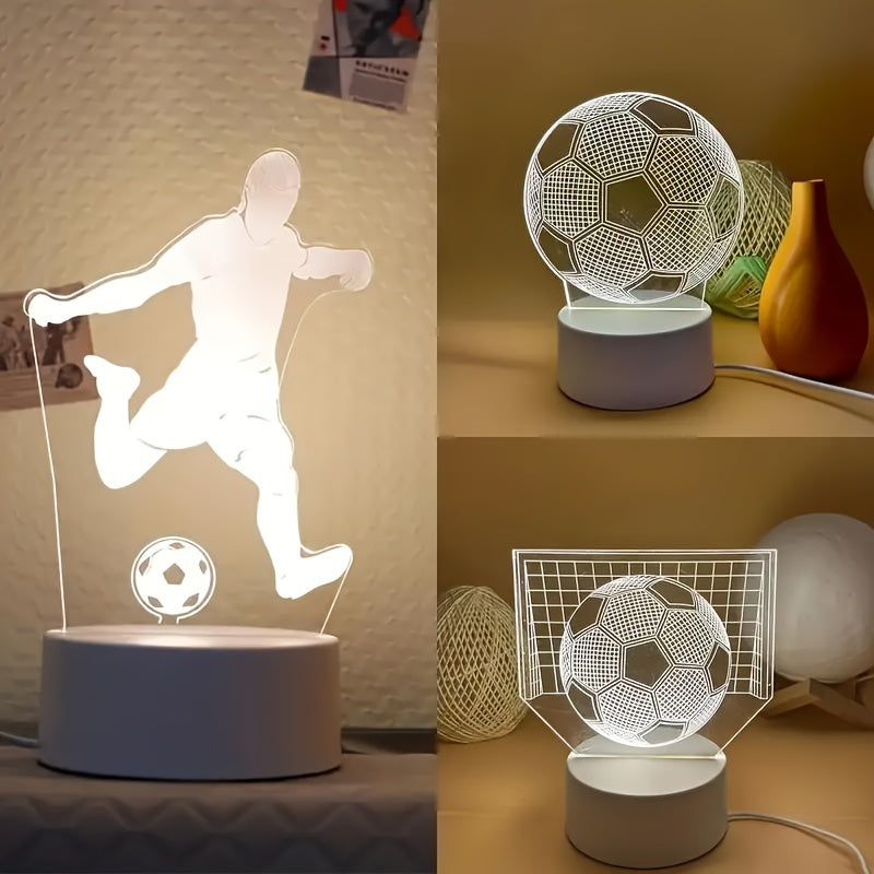 SoccerGlow - Football LED Night Light with Acrylic Base