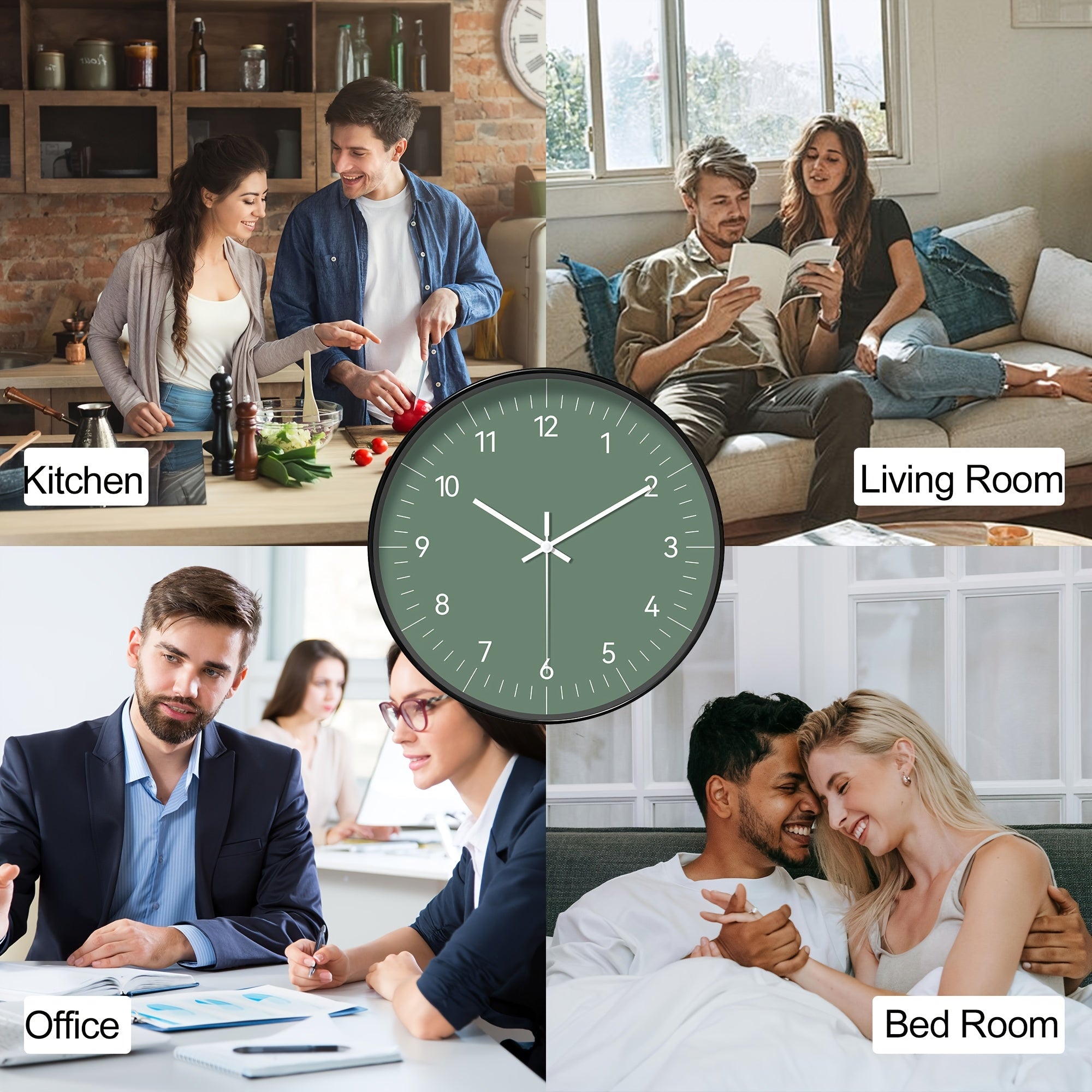 FantasyTime - Modern Silent Wall Clock, 20 cm