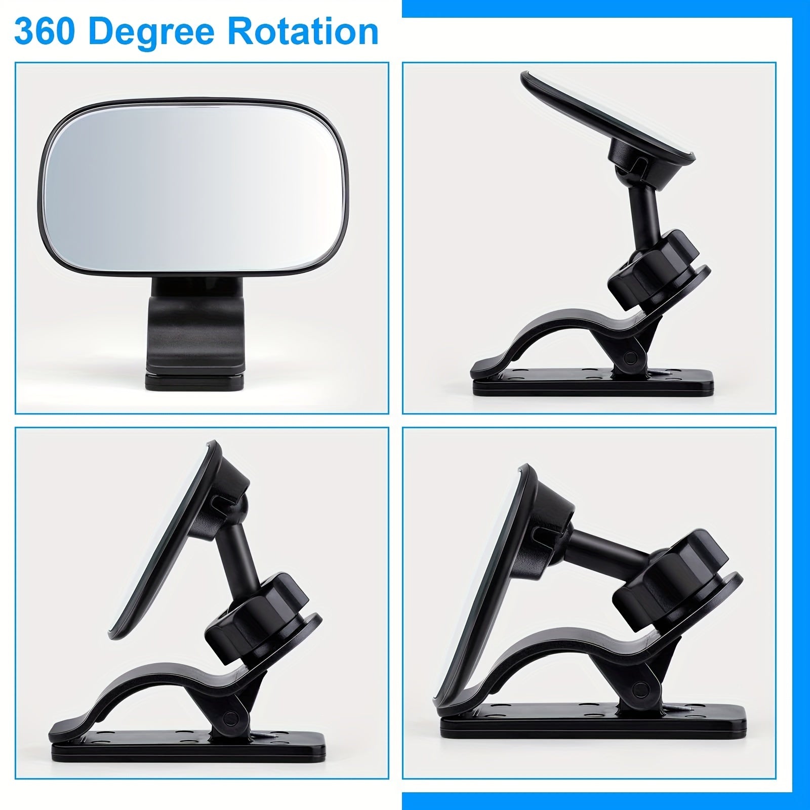 Car Mirror - Convex Interior Mirrors, Adjustable Rearview Accessories with Wide View