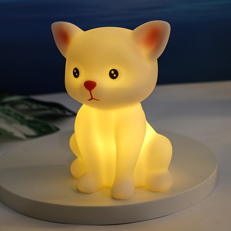 KittyGlow - Lampada da tavolo con LED e batteria a forma di gattino carino