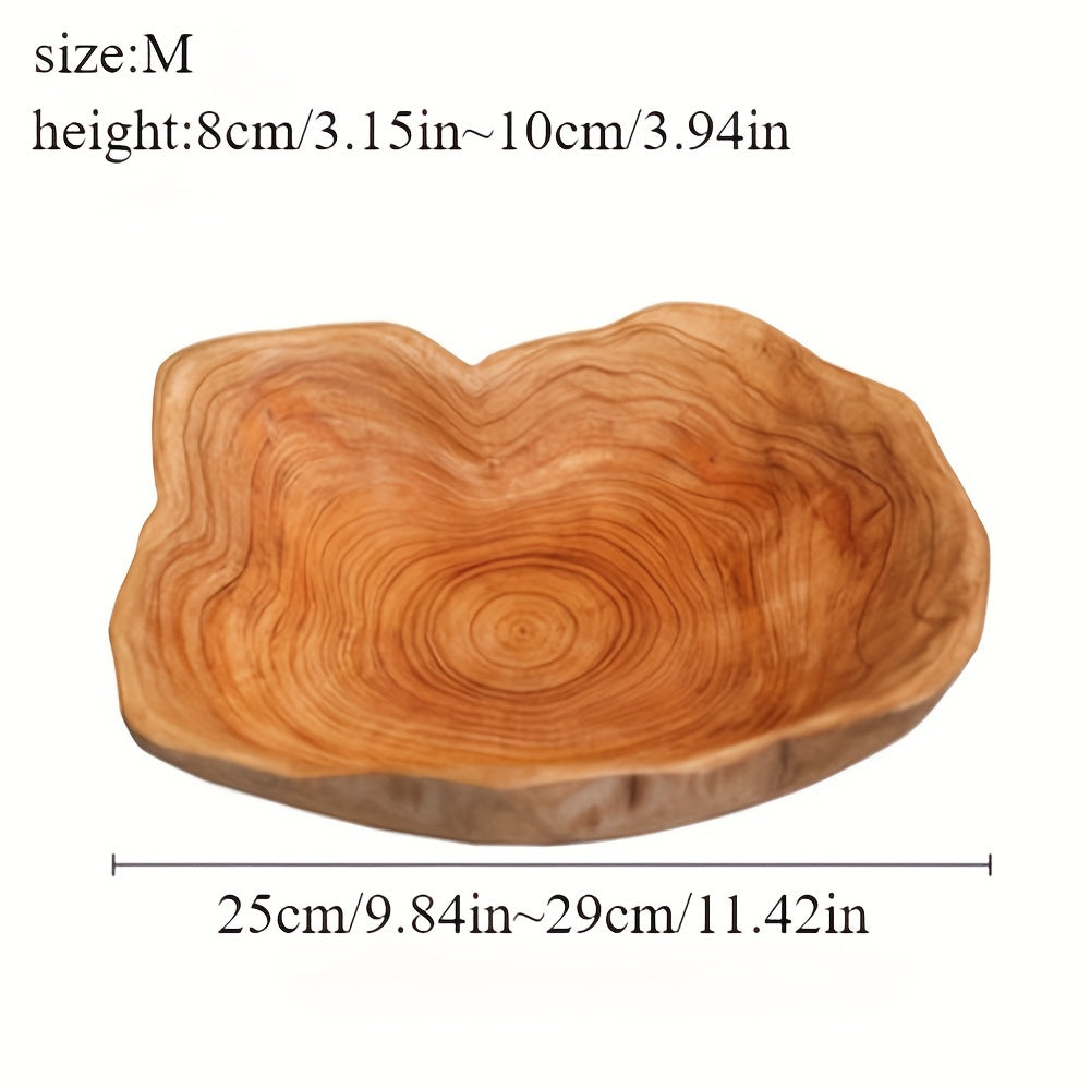 OctaWood-Fruitkom - Tigela Octogonal Maciça de Madeira para Casa e Restaurante