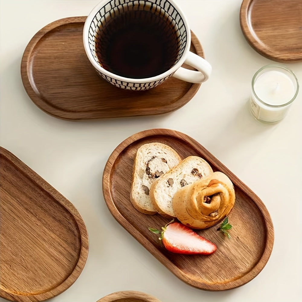 WoodServe - Oval Japanese-style Wooden Coaster