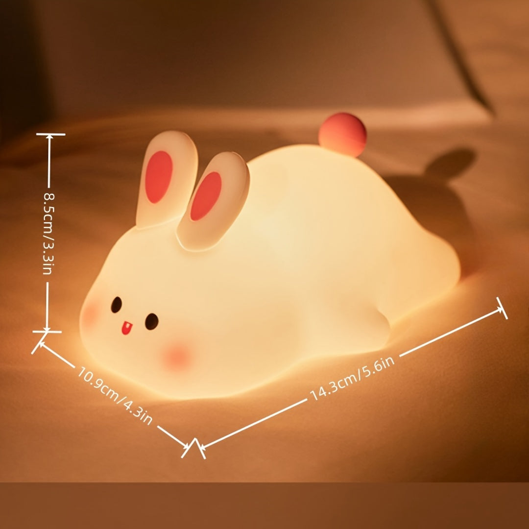 BunnyLight - Lámpara nocturna conejito adorable, recargable por USB con funciones regulables